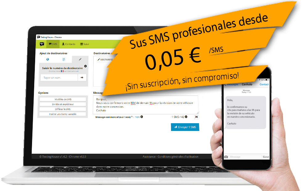 Enviar un SMS con TextingHouse y su ordenador