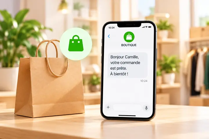 SMS indiquant au client que sa commande est prête