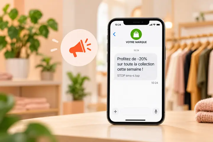 Campagne SMS promotionnelle reçue par un client